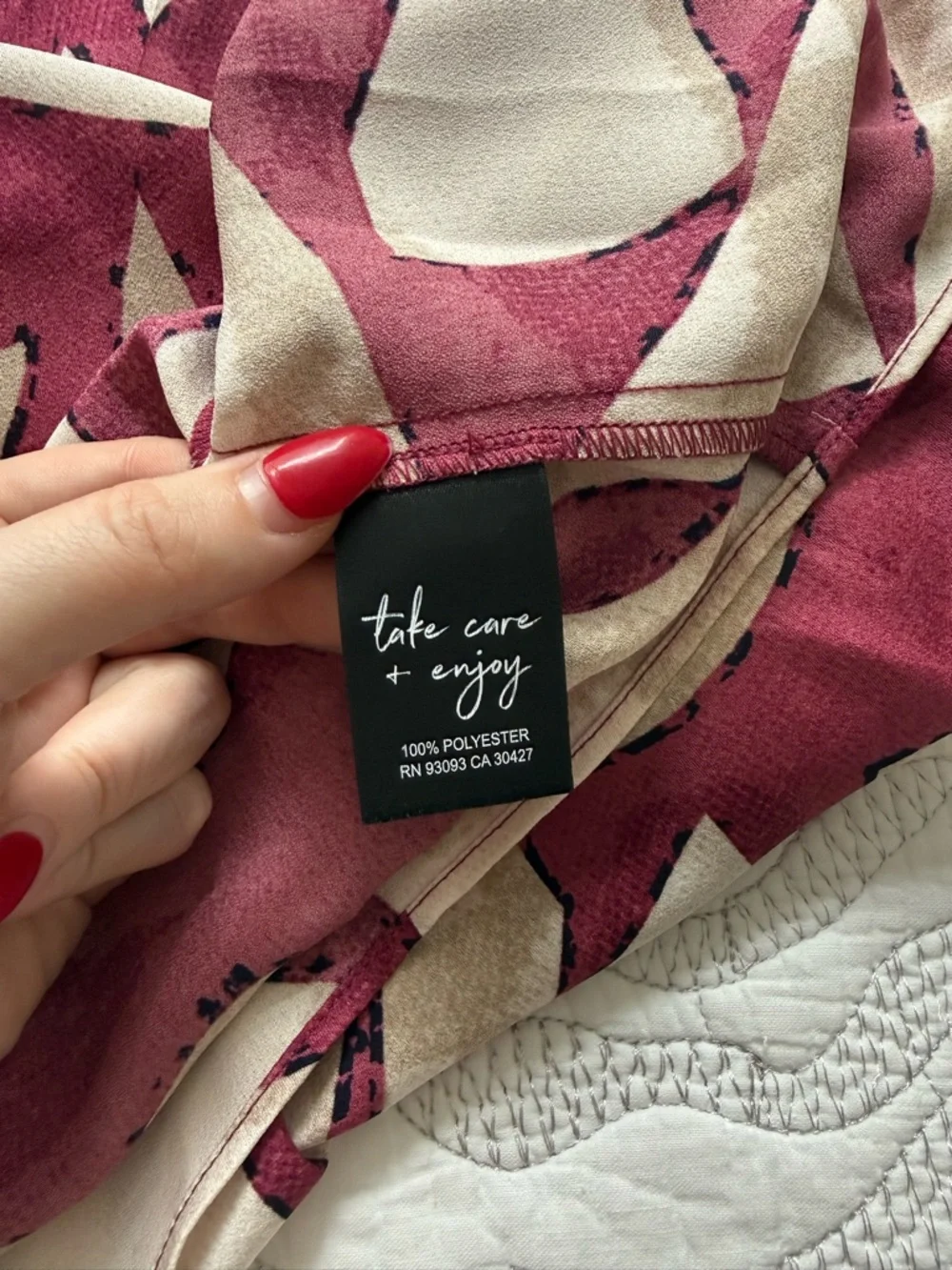 NWT - Nic + Zoe - Shadow Blocks Dress - Red Multi - Picture 7 of 15